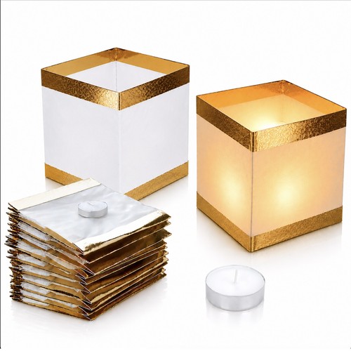 Floating square lanterns with - floating,