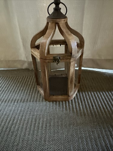 Rustich wood candle - wood, lantern